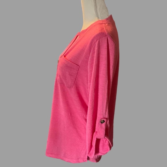 Ninety Clothing Co Beautiful Blouse Color Fruit Punch , NEW - Picture 2 of 3